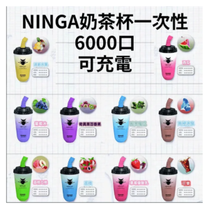 NINGA奶茶杯電子煙可充电一次性拋棄式6000口